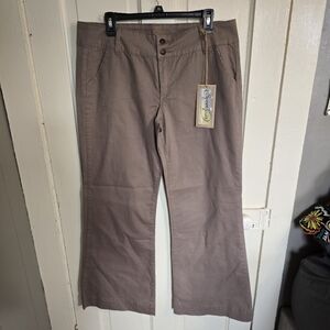Spoon Jeans Khaki Flared Pants, BNWT Size 17